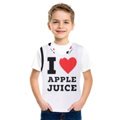 I Love Apple Juice Kids  Basketball Tank Top by ilovewhateva
