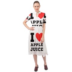 I Love Apple Juice Keyhole Neckline Chiffon Dress by ilovewhateva