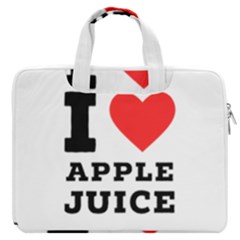 I Love Apple Juice Macbook Pro 13  Double Pocket Laptop Bag by ilovewhateva