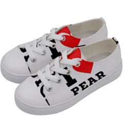 I Love Pear Juice Kids  Low Top Canvas Sneakers by ilovewhateva