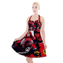 Carlos Sainz Halter Party Swing Dress 