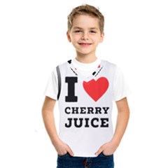 I Love Cherry Juice Kids  Basketball Tank Top by ilovewhateva