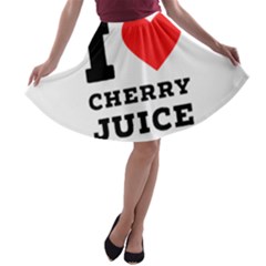 I Love Cherry Juice A-line Skater Skirt