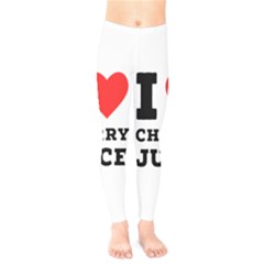 I Love Cherry Juice Kids  Leggings by ilovewhateva