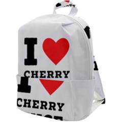 I Love Cherry Juice Zip Up Backpack by ilovewhateva