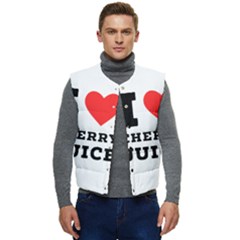 I Love Cherry Juice Men s Short Button Up Puffer Vest	 by ilovewhateva