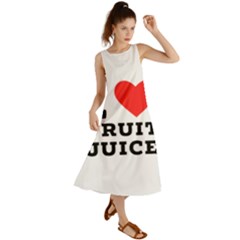 I Love Fruit Juice Summer Maxi Dress