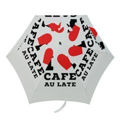 I Love Cafe Au Late Mini Folding Umbrellas by ilovewhateva