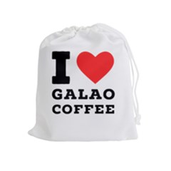 I Love Galao Coffee Drawstring Pouch (xl) by ilovewhateva