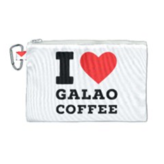 I Love Galao Coffee Canvas Cosmetic Bag (large)