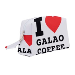 I Love Galao Coffee Wristlet Pouch Bag (medium) by ilovewhateva