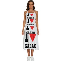 I Love Galao Coffee Sleeveless Shoulder Straps Boho Dress by ilovewhateva