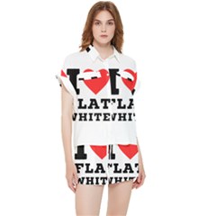 I Love Flat White Chiffon Lounge Set by ilovewhateva