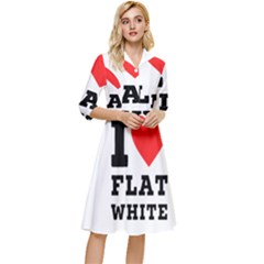 I Love Flat White Classy Knee Length Dress