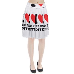 I Love Red Eye Coffee Pleated Skirt by ilovewhateva