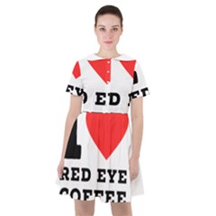 I Love Red Eye Coffee Sailor Dress by ilovewhateva