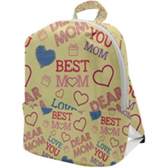 Love Mom Happy Mothers Day I Love Mom Graphic Pattern Zip Up Backpack by Ravend