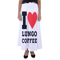 I Love Lungo Coffee  Flared Maxi Skirt by ilovewhateva