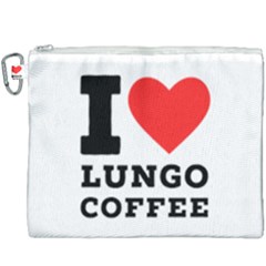 I Love Lungo Coffee  Canvas Cosmetic Bag (xxxl) by ilovewhateva