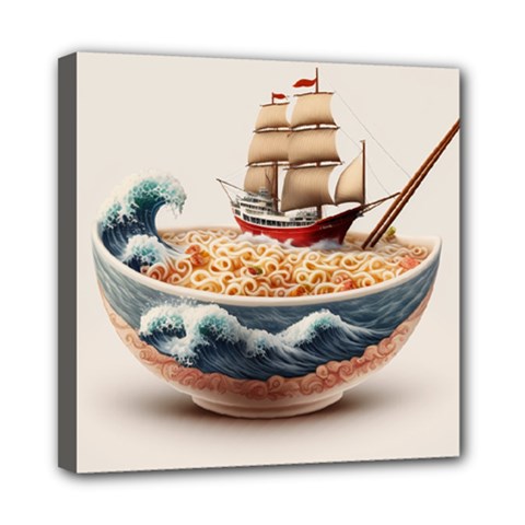 Noodles Pirate Chinese Food Food Mini Canvas 8  X 8  (stretched) by Ndabl3x