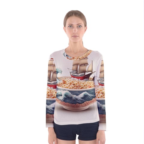 Noodles Pirate Chinese Food Food Women s Long Sleeve Tee by Ndabl3x
