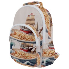 Noodles Pirate Chinese Food Food Rounded Multi Pocket Backpack by Ndabl3x