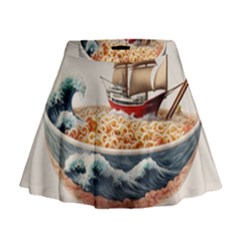 Noodles Pirate Chinese Food Food Mini Flare Skirt by Ndabl3x