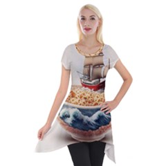 Noodles Pirate Chinese Food Food Short Sleeve Side Drop Tunic