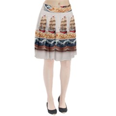 Noodles Pirate Chinese Food Food Pleated Skirt by Ndabl3x