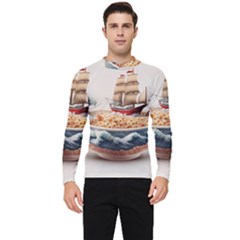 Noodles Pirate Chinese Food Food Men s Long Sleeve Rash Guard by Ndabl3x