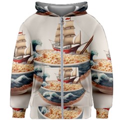 Noodles Pirate Chinese Food Food Kids  Zipper Hoodie Without Drawstring by Ndabl3x