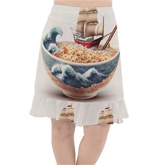 Noodles Pirate Chinese Food Food Fishtail Chiffon Skirt by Ndabl3x