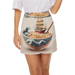 Noodles Pirate Chinese Food Food Mini Front Wrap Skirt by Ndabl3x
