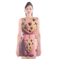 Cookies Valentine Heart Holiday Gift Love Scoop Neck Skater Dress by Ndabl3x