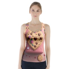 Cookies Valentine Heart Holiday Gift Love Racer Back Sports Top by Ndabl3x