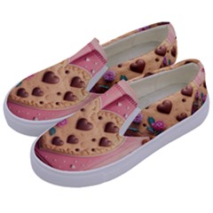 Cookies Valentine Heart Holiday Gift Love Kids  Canvas Slip Ons