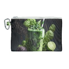 Drink Spinach Smooth Apple Ginger Canvas Cosmetic Bag (large)