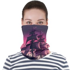 Ship Pirate Adventure Landscape Ocean Sun Heaven Face Seamless Bandana (adult) by Ndabl3x