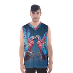 Birds Parrots Love Ornithology Species Fauna Men s Basketball Tank Top by Ndabl3x