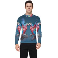 Birds Parrots Love Ornithology Species Fauna Men s Long Sleeve Rash Guard by Ndabl3x