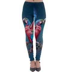 Birds Parrots Love Ornithology Species Fauna Lightweight Velour Leggings by Ndabl3x