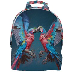 Birds Parrots Love Ornithology Species Fauna Mini Full Print Backpack by Ndabl3x