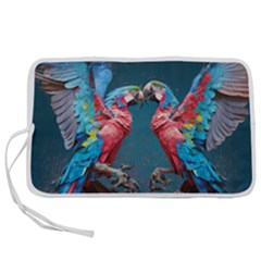 Birds Parrots Love Ornithology Species Fauna Pen Storage Case (l) by Ndabl3x