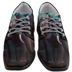 Elephant Tusks Trunk Wildlife Africa Women Heeled Oxford Shoes