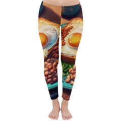 Breakfast Egg Beans Toast Plate Classic Winter Leggings by Ndabl3x