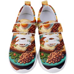 Breakfast Egg Beans Toast Plate Women s Velcro Strap Shoes by Ndabl3x
