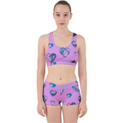 Hearts Pattern Love Work It Out Gym Set