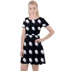 Background Dots Circles Graphic Cap Sleeve Velour Dress  by Ndabl3x