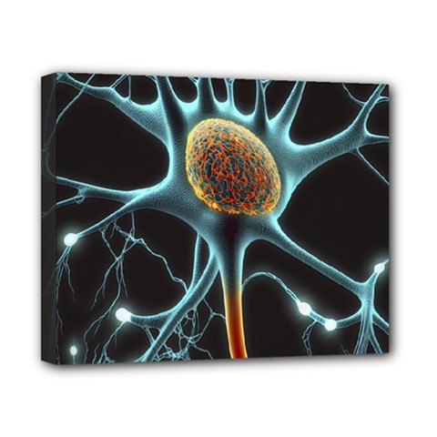 Organism Neon Science Canvas 10  X 8  (stretched) by Ndabl3x