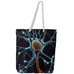 Organism Neon Science Full Print Rope Handle Tote (large) by Ndabl3x